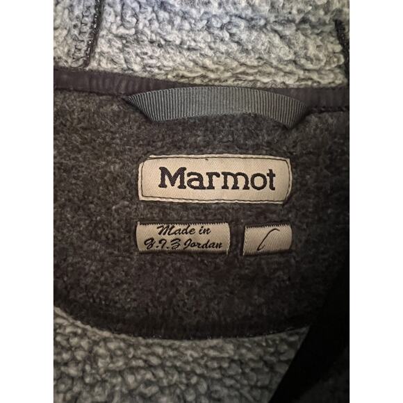 Marmot womens size L hooded full zip sherpa lined fleece Vest Outdoor Warm - Picture 6 of 6